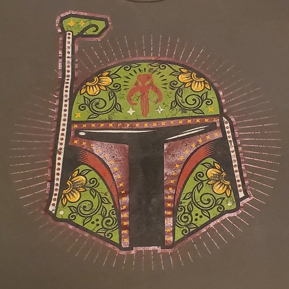 Star Wars Disney BOBA FETT TShirt - Mandalorian Disneyland Medium Green Mexican - Picture 3 of 7